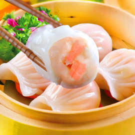 阿诺水晶虾饺港式虾仁蒸饺广式早茶点心早餐速冻食品半成品批发