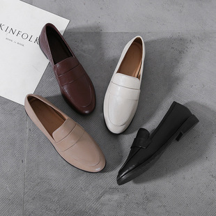 ��ЬŮ2026�¿�͹�Ӣ���LС�_ƤЬŮ���Q��aŮЬ�羳flat shoes
