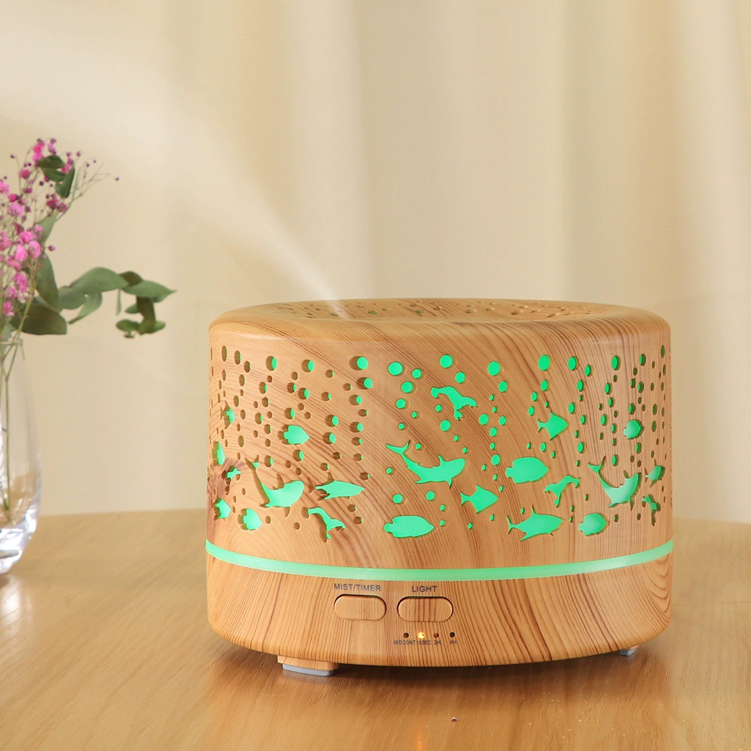 Ultrasonic aroma diffuser, aromatherapy, humidifier, wholesale, remote control, 500 ml