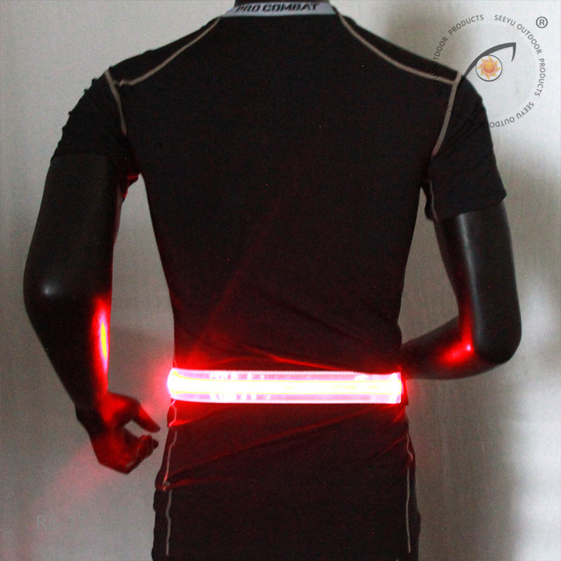 Amazon AliExpress transfronterizo exclusivo nuevo elástico cinturón reflectante LED cinturón reflectante luminoso