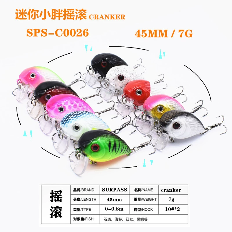 [Прямая поставка с фабрики] Luya маленькая Толстая скала 45 мм7 г оптом рыболовные снасти все виды пластиковых бионических поддельных приманок жесткая приманка