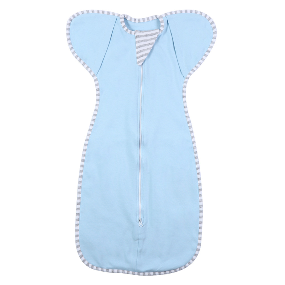 Yinmei Four Seasons bebé anti-shock swaddling toalla bebé Algodón puro elástico swaddling toalla saco de dormir manga desmontable transfronteriza