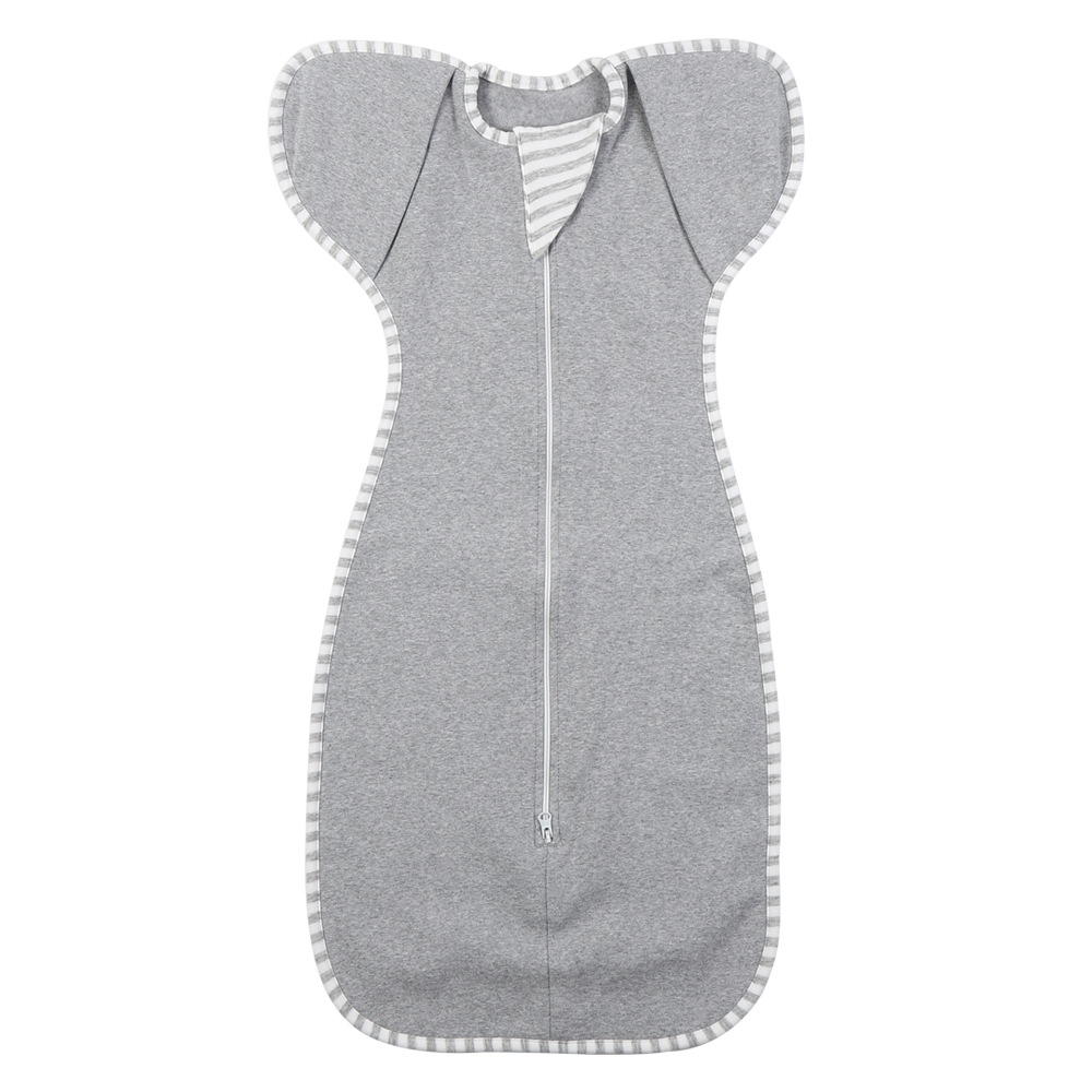 Yinmei Four Seasons bebé anti-shock swaddling toalla bebé Algodón puro elástico swaddling toalla saco de dormir manga desmontable transfronteriza