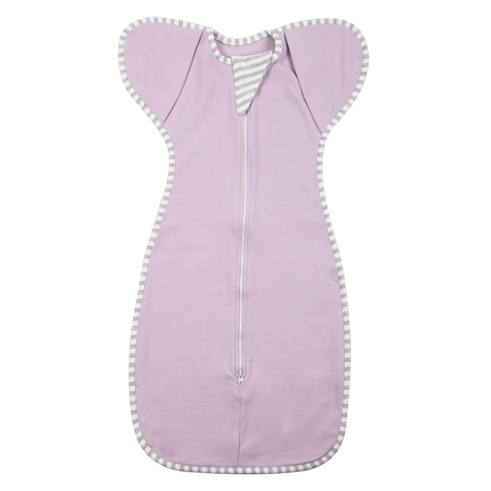 Yinmei Four Seasons bebé anti-shock swaddling toalla bebé Algodón puro elástico swaddling toalla saco de dormir manga desmontable transfronteriza
