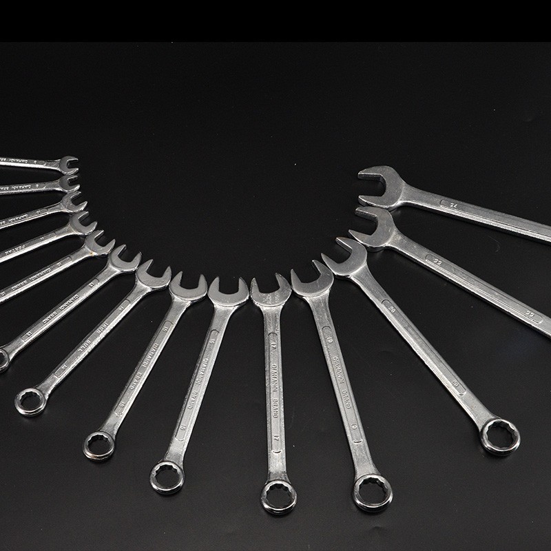 Exportación de comercio exterior de 14 piezas 8-24mm pulido cromo llave de doble propósito ciruela métrica llave de doble propósito