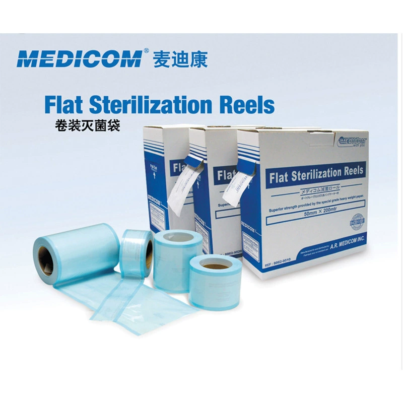 Самолет рулон стерилизации мешок 200 м рулон высокой температуры и высокого давления Стоматологическая плоский рот стерео PE тепла герметичный асептических дыхательный мешок