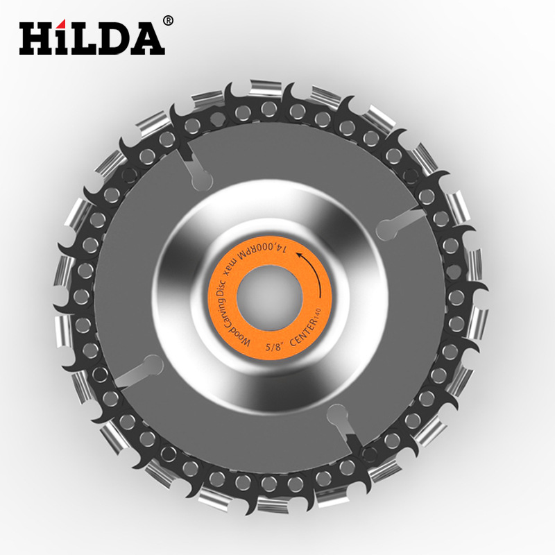 Hilda venta directa de fábrica 22 dientes 4 pulgadas amoladora angular Placa de sierra de cadena Placa de cadena de carpintería Placa de cadena de disco entrega el mismo día