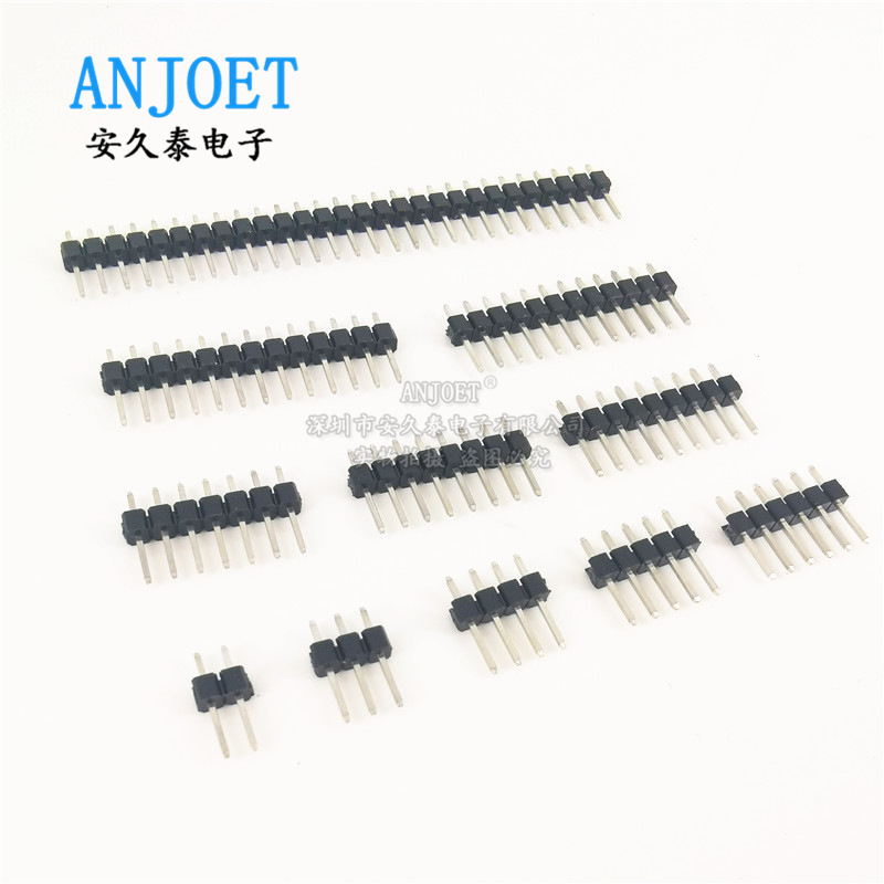 Single row of pins 1*2.54~40p spacing 2.54mm straight pin copper feet