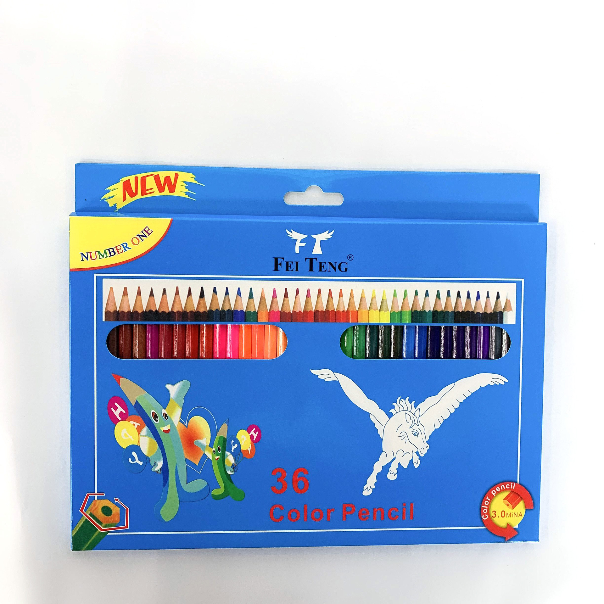 Lápiz de color directo de fábrica de alta calidad de la pluma del color del estudiante de la pluma 36 Color 50 color pintura color pluma 65 color lápiz