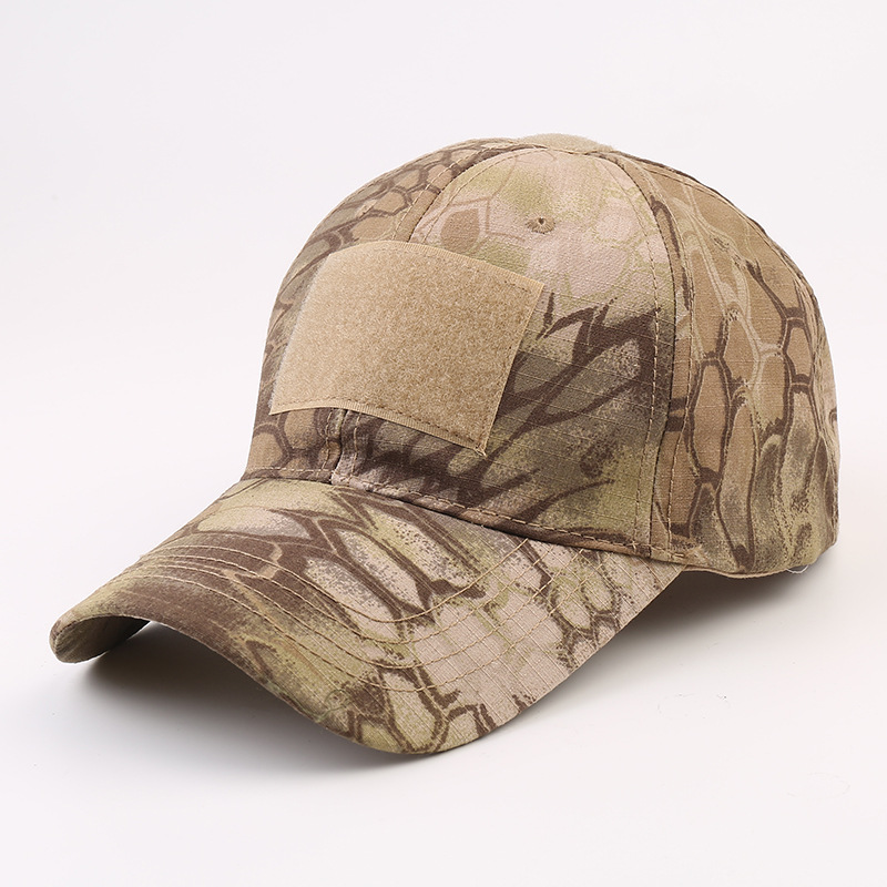 Los aficionados militares al aire libre Python gorra de béisbol de los hombres de camuflaje táctico sombrero deportivo Velcro casquillo enarbolado de una sola pieza de entrega al por mayor