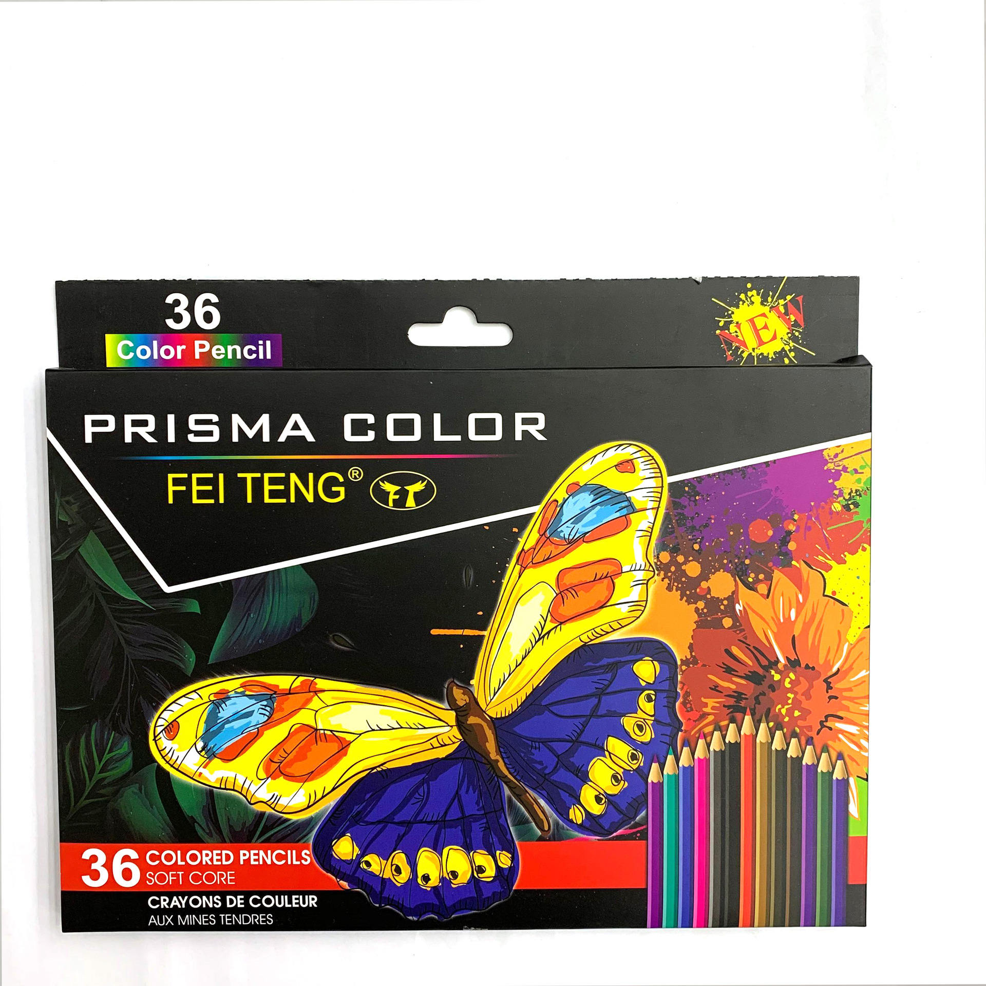 Lápiz de color directo de fábrica de alta calidad de la pluma del color del estudiante de la pluma 36 Color 50 color pintura color pluma 65 color lápiz