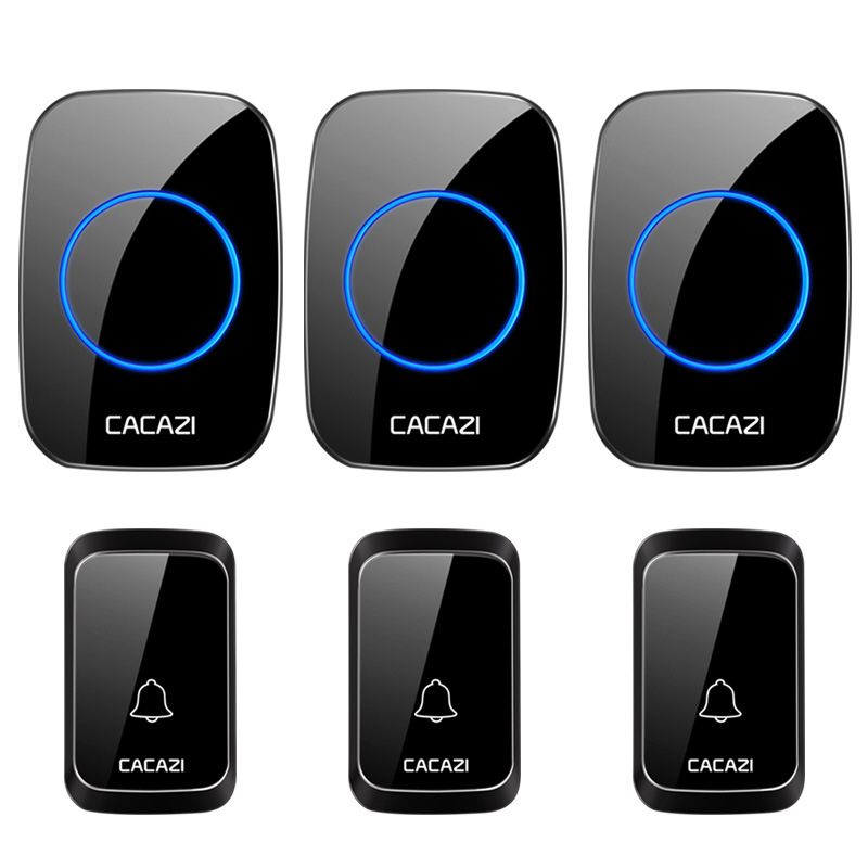 无线家用用电池款直流电全用电池不插电的无线门铃三拖三门铃