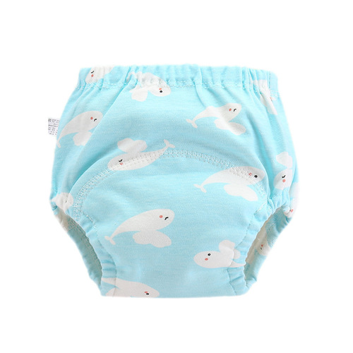 2024 baby training pants washable cotton 4-layer gauze learning pants infants and young children breathable urine barrier waterproof cloth diapers