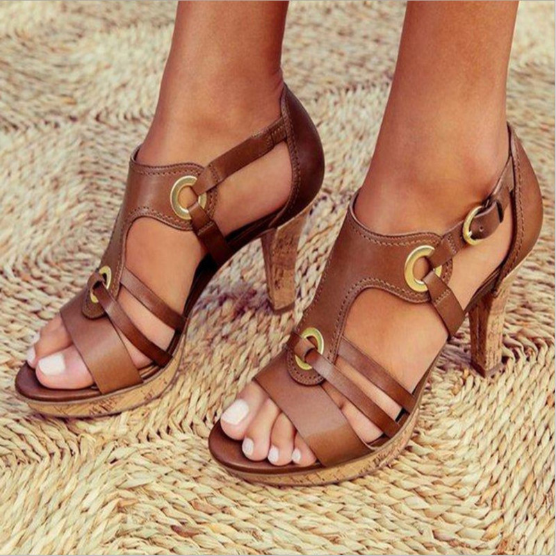 Factory Wholesale Foreign Trade Large Size High Heel Women's Sandals 2022 Summer New Sandals Taizhou Women's Sandals Factory Wholesale Foreign Trade Large Size High Heel Women's Sandals 2022 Summer New Sandals Taizhou Women's Sandals