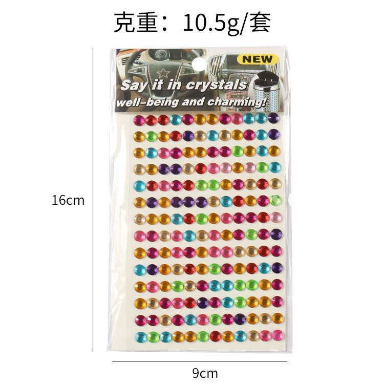 Variedad de cristal acrílico pegatinas de diamantes de color 168 6mm pegatinas de diamantes variedad pegatinas decorativas álbum teléfono móvil pegatinas de diamantes