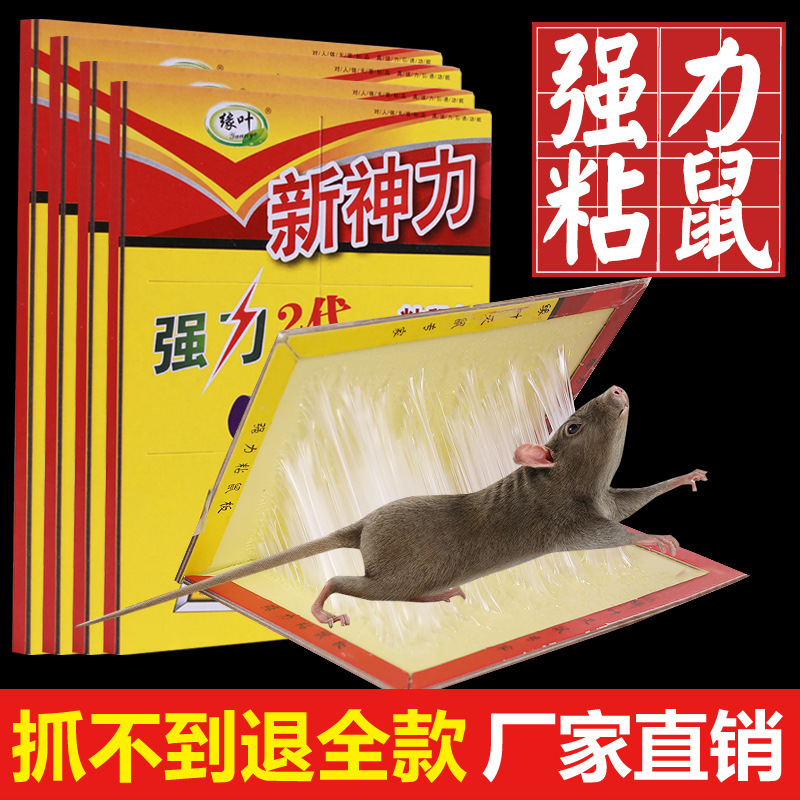 粘鼠板超强力老鼠贴灭鼠捕鼠器沾鼠板粘鼠贴抓大鼠加大加厚