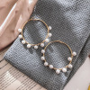 South Korean fashionable goods, universal earrings from pearl, simple and elegant design