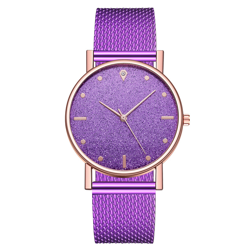 Fábrica al por mayor de comercio exterior Venta caliente banda de silicona reloj de cuarzo estrellado de las mujeres reloj de moda casual de negocios de moda