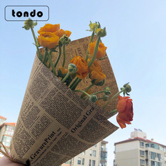 Tangde kraft paper retro English newspaper flower packaging material gift wrapping paper dry flower wrapping paper