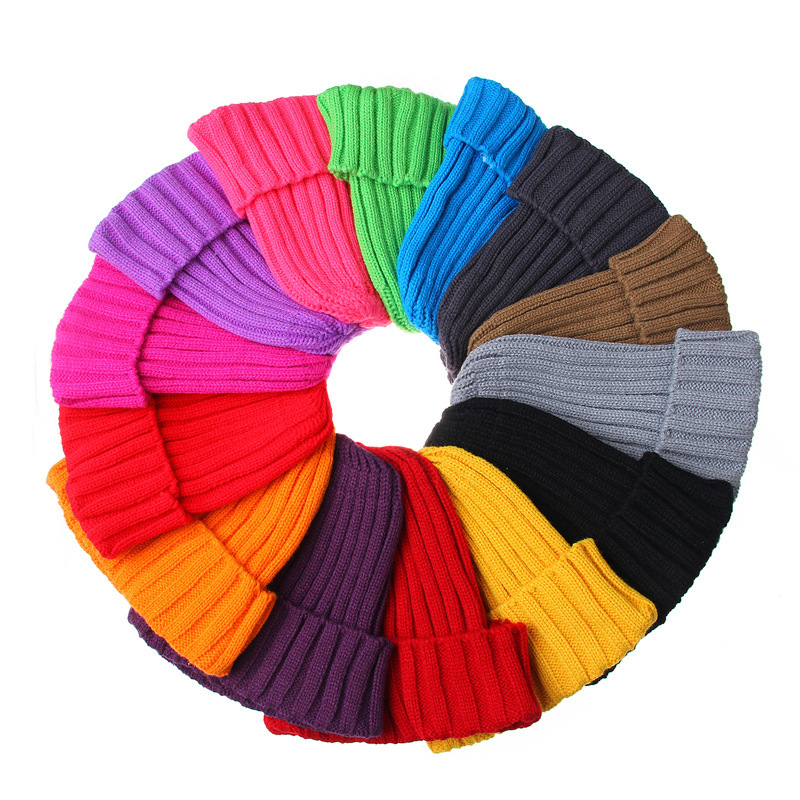 韩国时尚糖果色尖尖帽针织毛线帽子男女秋冬季韩版情侣保暖情侣款