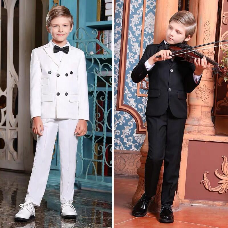 Zapatos de cuero para niños zapatos de una sola capa de fondo negro suave primavera y otoño estudiantes de primaria zapatos de cuero blanco campus con cordones 4142 zapatos de rendimiento para niños