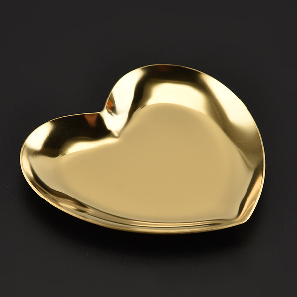 Golden metal storage box stainless steel