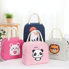 Cartoon lunch box bag, handbag with rice, hand-held meal bag, cute children's primary school student meal bag, insulated bag, lunch bag