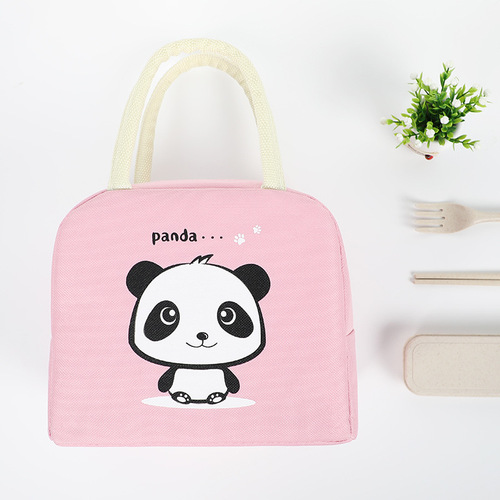 Cartoon lunch box bag, handbag with rice, hand-held meal bag, cute children's primary school student meal bag, insulated bag, lunch bag