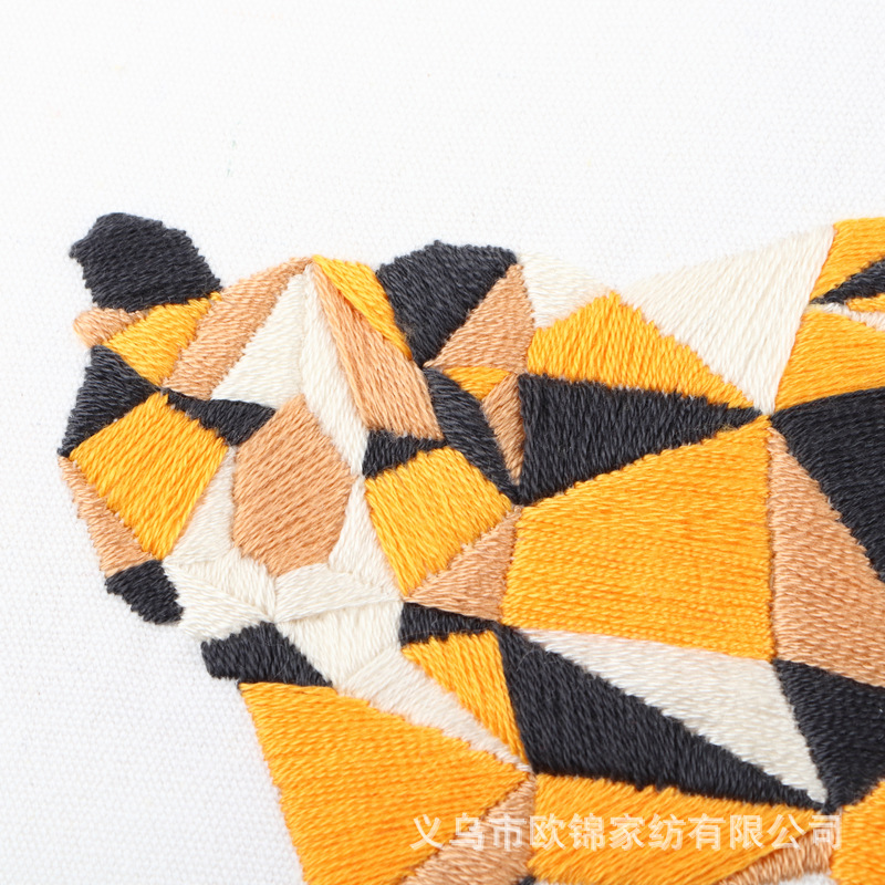 Geométrica animal Fox caballo DIY bordado hecho a mano paquete material costura traje combinación