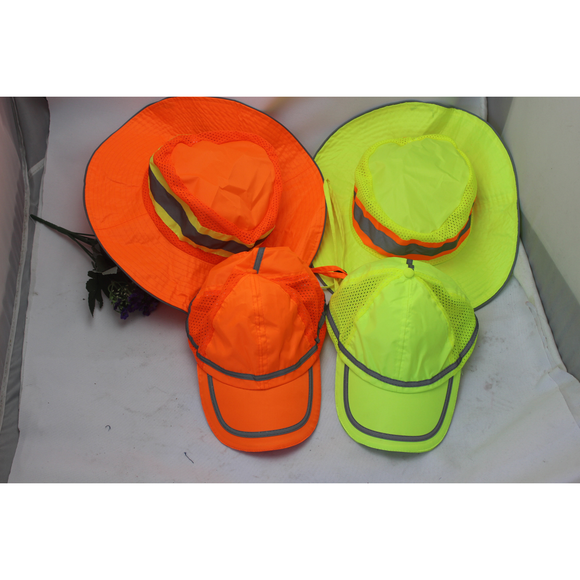 Fluorescent color mesh big brim hat fisherman hat cleaner cleaning…