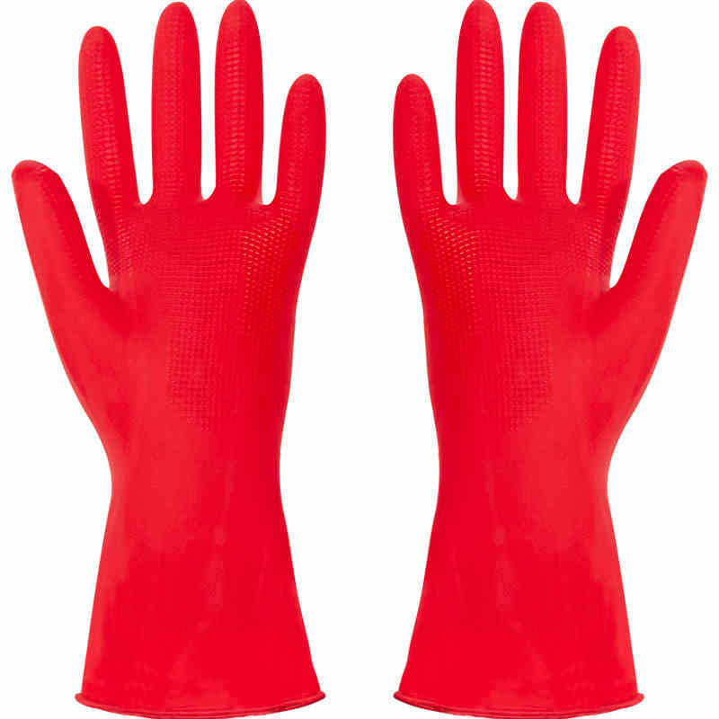 Lavaplatos mini guantes de goma para el hogar de las mujeres de goma duradera de goma de cocina del hogar tendón de carne de limpieza de látex impermeable