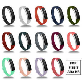 适用于Fitbit Alta hr智能手环硅胶腕带 Alta通用替换表带 表扣式