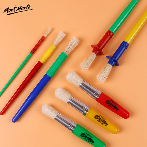 Montmartre children's gouache brush training institution wholesale colorful nylon 6-piece set brush gouache acrylic brush