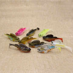 Jumping Fish 7g 10g 14g 20g Skimmer Fish T Tail Anti-Hanging Soft Bait Gudgeon Set Lead Fish Lure Soft Bait