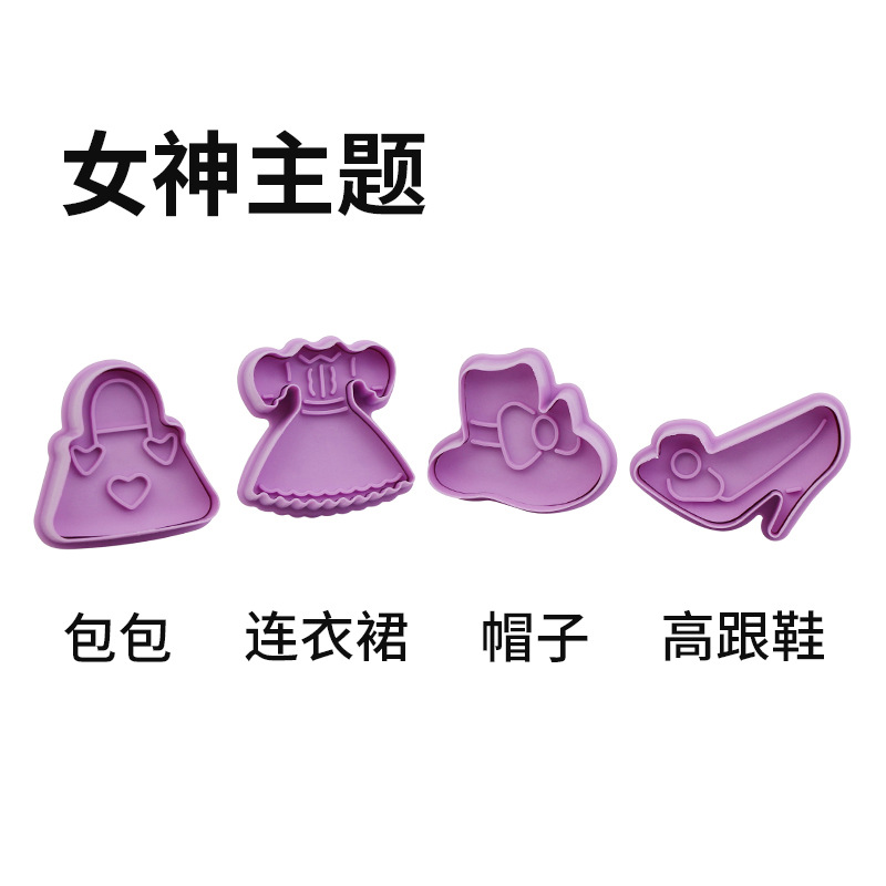 Molde de galletas de dibujos animados del fabricante, cortador de plástico 3D con resorte, molde para Pascua, Navidad, Halloween image 9