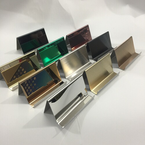 Amazon AMAZON Cross-border Bestselling 304 Stainless Steel Desktop Business Card Holder with LOGO Customization
