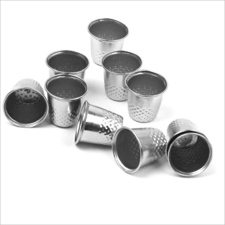 Handmade DIY Wedding Band Substitute, Needle Ring, Nickel-Plated Aluminum Finger Sleeve, Silver Hat Cover, Top Needle