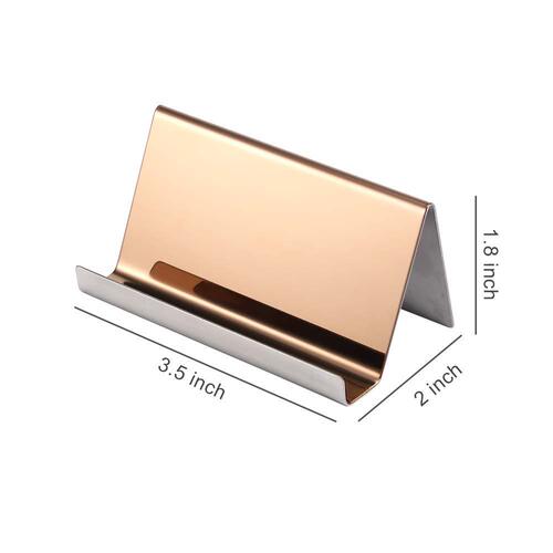 Amazon AMAZON Cross-border Bestselling 304 Stainless Steel Desktop Business Card Holder with LOGO Customization