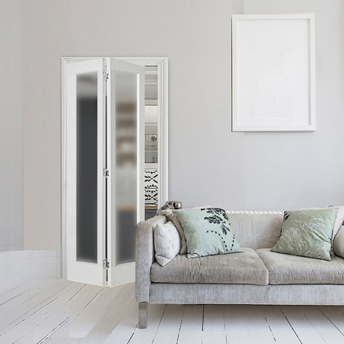 Direct selling kitchen living room balcony bathroom hollow door narrow frame trendy folding door aluminum alloy thick sliding door