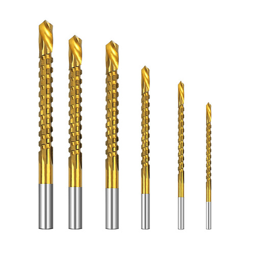 Saw-drill-in-one twist drill bit multi-functional metal rotor woodworking electric drill bit high-speed steel punching groove saw tooth