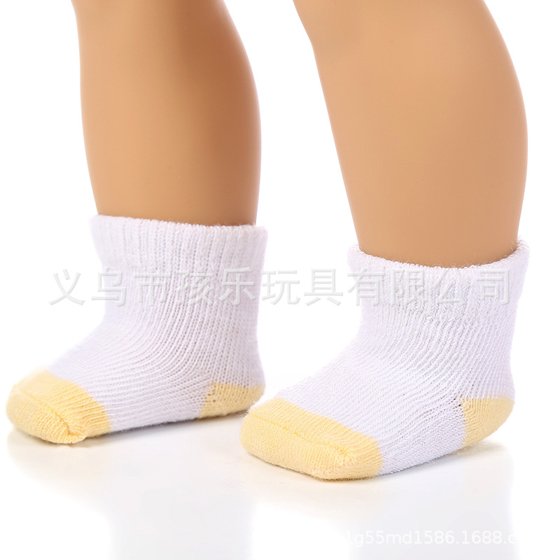 Suministro directo de fábrica xiafu muñeca calcetines 18 pulgadas americano chica deportes calcetines vestir-up muñeca accesorios juguetes para niños
