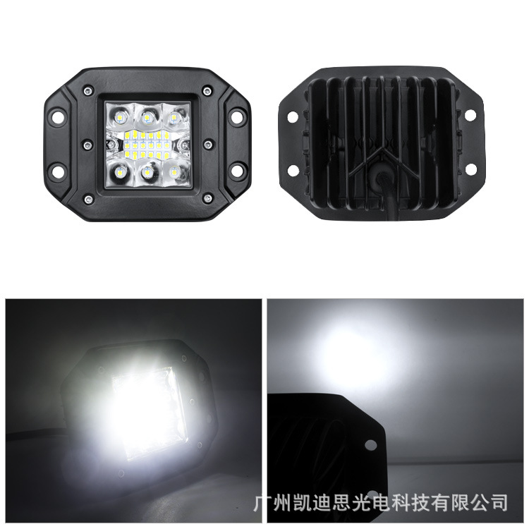 5-pulgadas 39W cuadrado LED luz diurna accesorios de modificación del coche camión ligero proyector gran superficie cubierta reflector