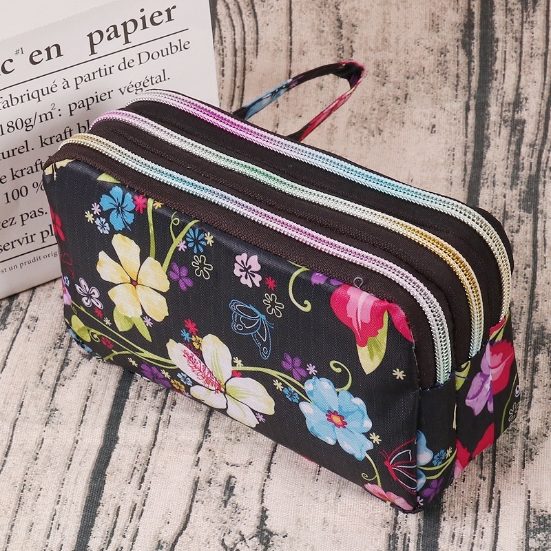 Canvas Printed Mobile Phone Wallet Coin Purse Women's Long Clutch Bag Canvas Printed Mobile Phone Wallet Coin Purse Women's Long Clutch Bag