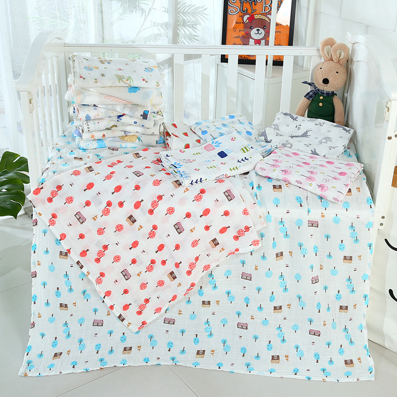 Cotton double gauze bath towel wholesale cartoon baby blanket breathable sweat absorbent baby bath towel factory supply Cotton double gauze bath towel wholesale cartoon baby blanket breathable sweat absorbent baby bath towel factory supply