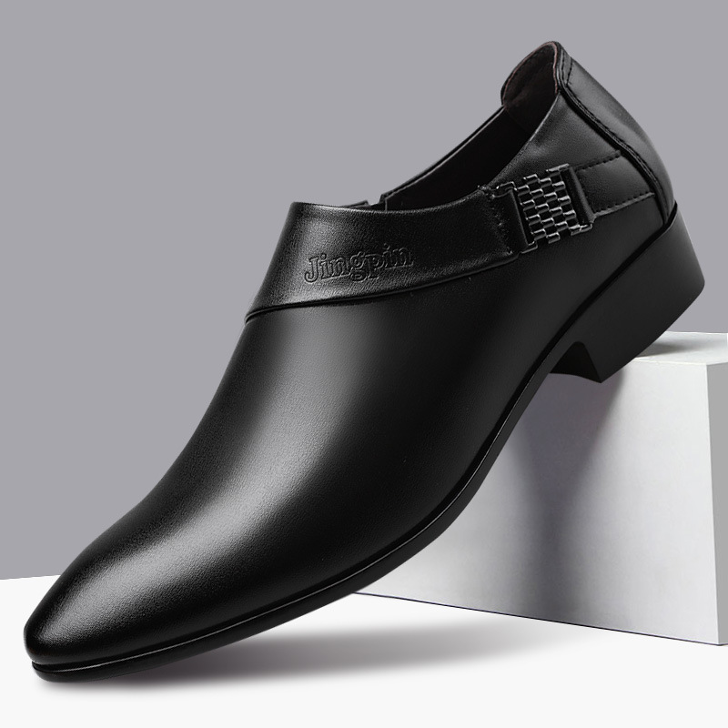 New slip-on leather shoes for men, large sizes 47-48, business formal shoes, men's casual shoes, versatile wedding shoes, available for wholesale New slip-on leather shoes for men, large sizes 47-48, business formal shoes, men's casual shoes, versatile wedding shoes, available for wholesale