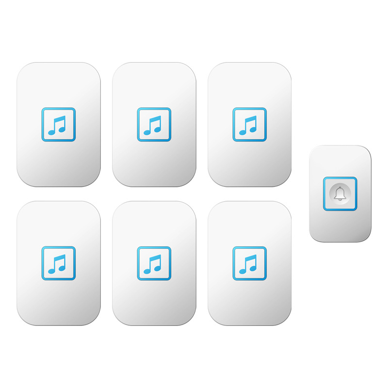 智能无线电门铃家用门铃一拖六防水远距离电子遥控门铃老人呼叫器