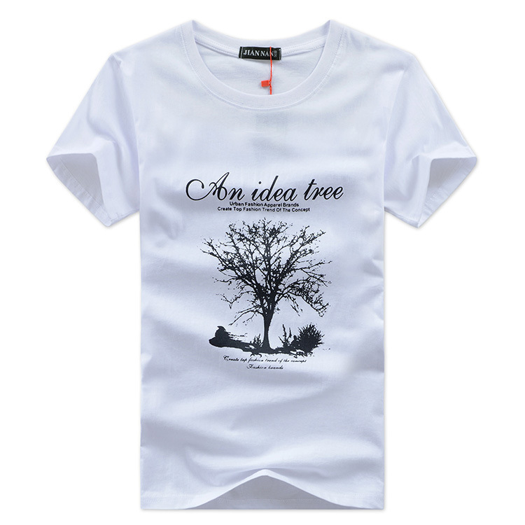 New Summer Brand Men's T-shirt Wishing Tree Short Sleeve T-shirt Men's Half Sleeve Korean Style Loose AliExpress