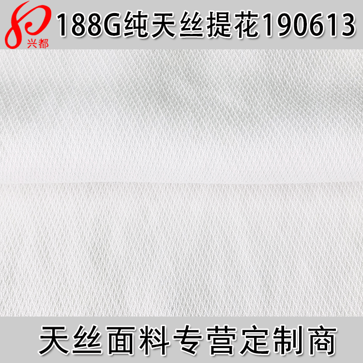 188g纯天丝提花布 30S天丝面料 春夏女装连衣裙面料 天丝提花布