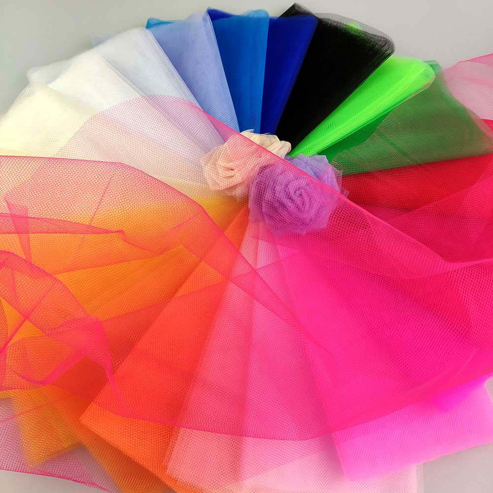 加硬芭蕾童装网纱锦纶棱角网布面料 蓬蓬裙芭蕾纱网纱硬网布料