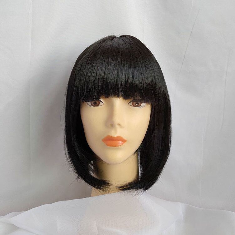 Suministro transfronterizo Carnaval Qi Bangs estudiante Festival de Pelo colorido BoBo cabeza Halloween estudiante corto Peluca de pelo tocado image 13